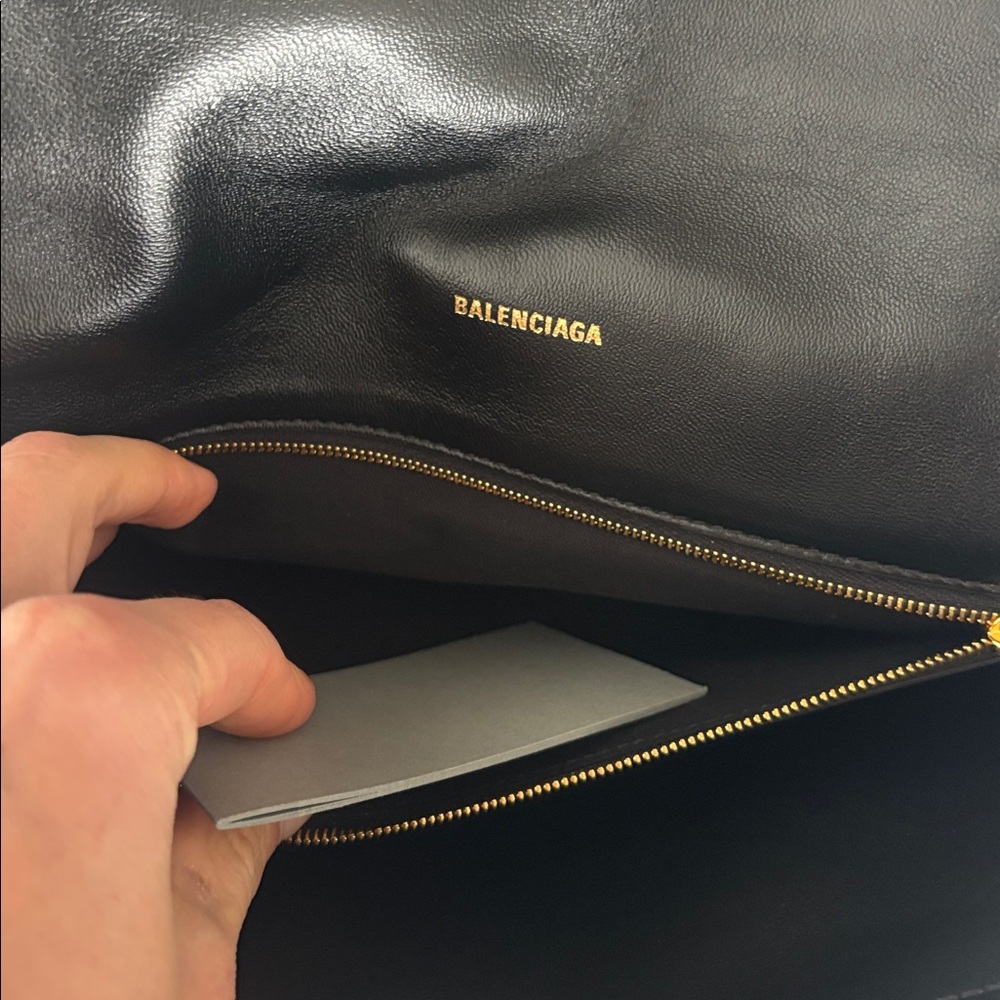 Balenciaga Crush Pochette Black | Authentic - Picture 9 of 10